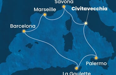Costa Pacifica - Itálie, Francie, Španělsko, Tunisko (z Civitavecchie)