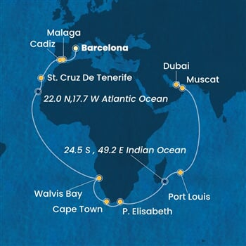 Trasa plavby CSM-BCN35A09