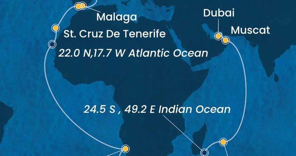 Trasa plavby CSM-CIV38A02
