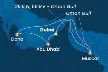 Costa Smeralda - Arabské emiráty, Omán, Katar (z Dubaje)