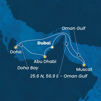 Trasa plavby CSM-DXB07A38