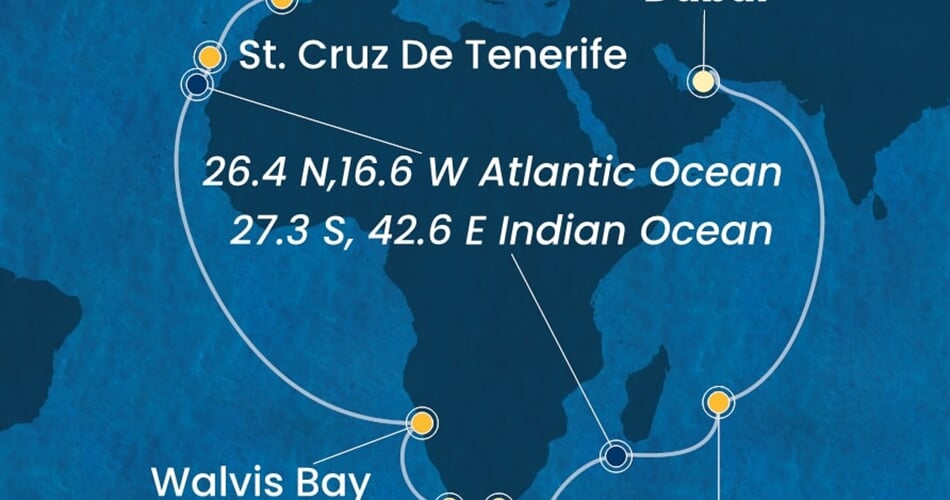 Trasa plavby CSM-DXB33A0A