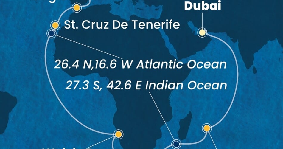 Trasa plavby CSM-DXB34A0J