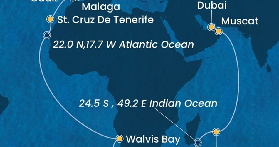 Trasa plavby CSM-SVN37A04