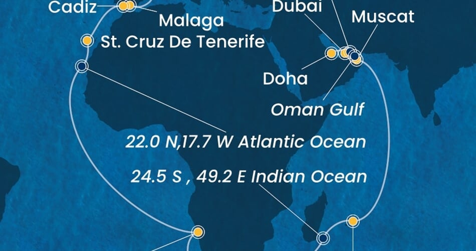 Trasa plavby CSM-SVN42A05
