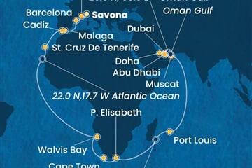 Costa Smeralda - Itálie, Francie, Španělsko, Namíbie, Jihoafrická r., ... (ze Savony)