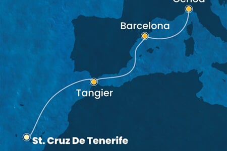 Costa Smeralda - Španělsko, Maroko, Itálie (Santa Cruz de Tenerife)