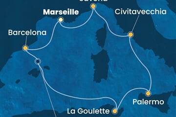 Costa Toscana - Francie, Španělsko, Tunisko, Itálie (z Marseille)