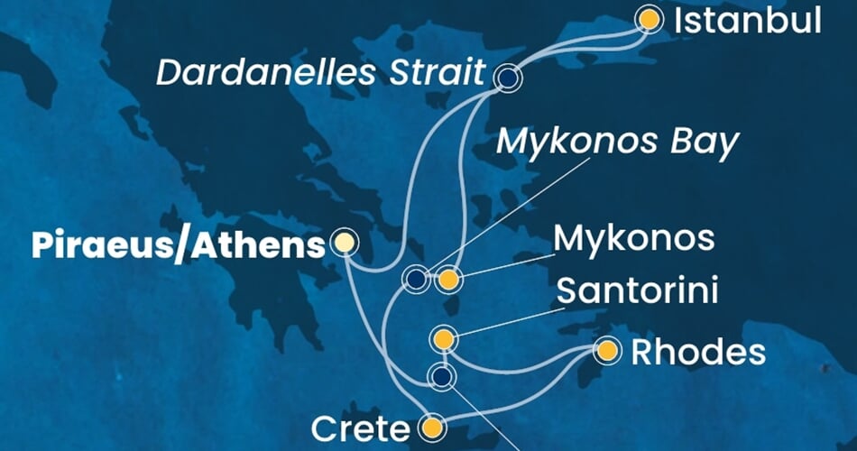 Trasa plavby CFO-ATH07A1T