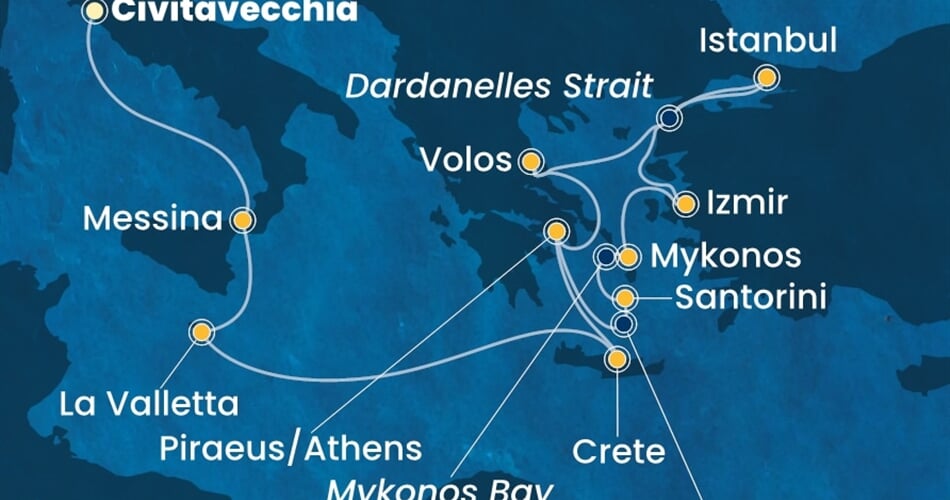 Trasa plavby CFO-CIV12A07