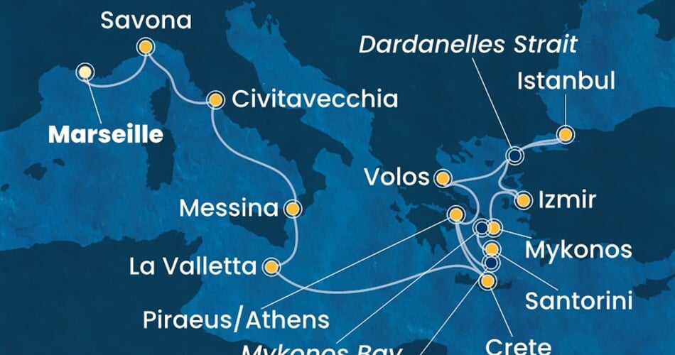 Trasa plavby CFO-MRS14A3N