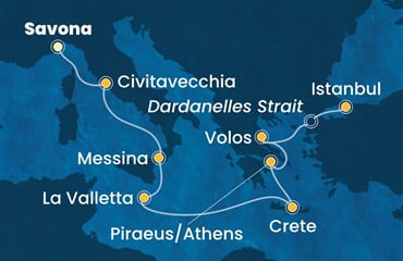 Costa Fortuna - Itálie, Malta, Řecko, Turecko (ze Savony)