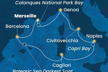 Costa Toscana - Francie, Španělsko, Itálie (z Marseille)