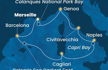 Costa Toscana - Francie, Španělsko, Itálie (z Marseille)