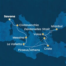 Costa Fortuna - Itálie, Malta, Řecko, Turecko (ze Savony)