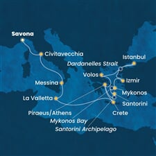 Costa Fortuna - Itálie, Malta, Řecko, Turecko (ze Savony)