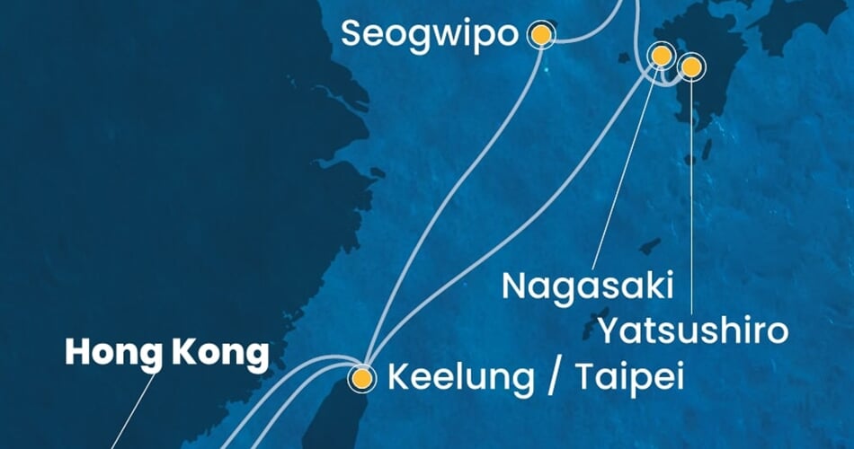 Trasa plavby CSE-HKG09A02