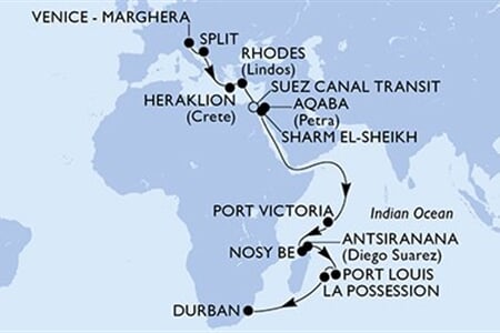 MSC Armonia - Itálie, Chorvatsko, Řecko, Egypt, Jordánsko, ... (z Benátek)