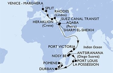 MSC Armonia - Itálie, Chorvatsko, Řecko, Egypt, Jordánsko, ... (z Benátek)