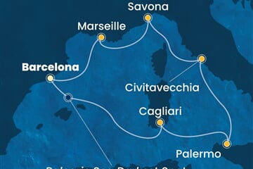 Costa Pacifica - Španělsko, Itálie, Francie (z Barcelony)