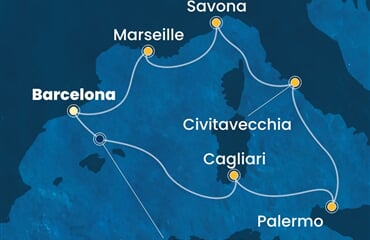 Costa Pacifica - Španělsko, Itálie, Francie (z Barcelony)