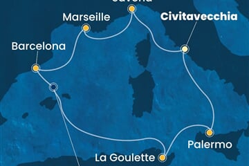 Costa Pacifica - Itálie, Francie, Španělsko, Tunisko