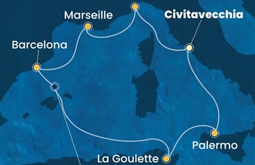 Costa Pacifica - Itálie, Francie, Španělsko, Tunisko