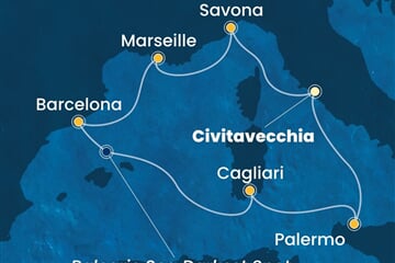 Costa Pacifica - Itálie, Francie, Španělsko (z Civitavecchie)