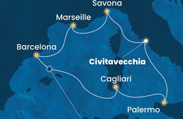 Costa Pacifica - Itálie, Francie, Španělsko (z Civitavecchie)