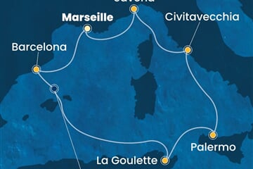 Costa Pacifica - Francie, Španělsko, Tunisko, Itálie (z Marseille)