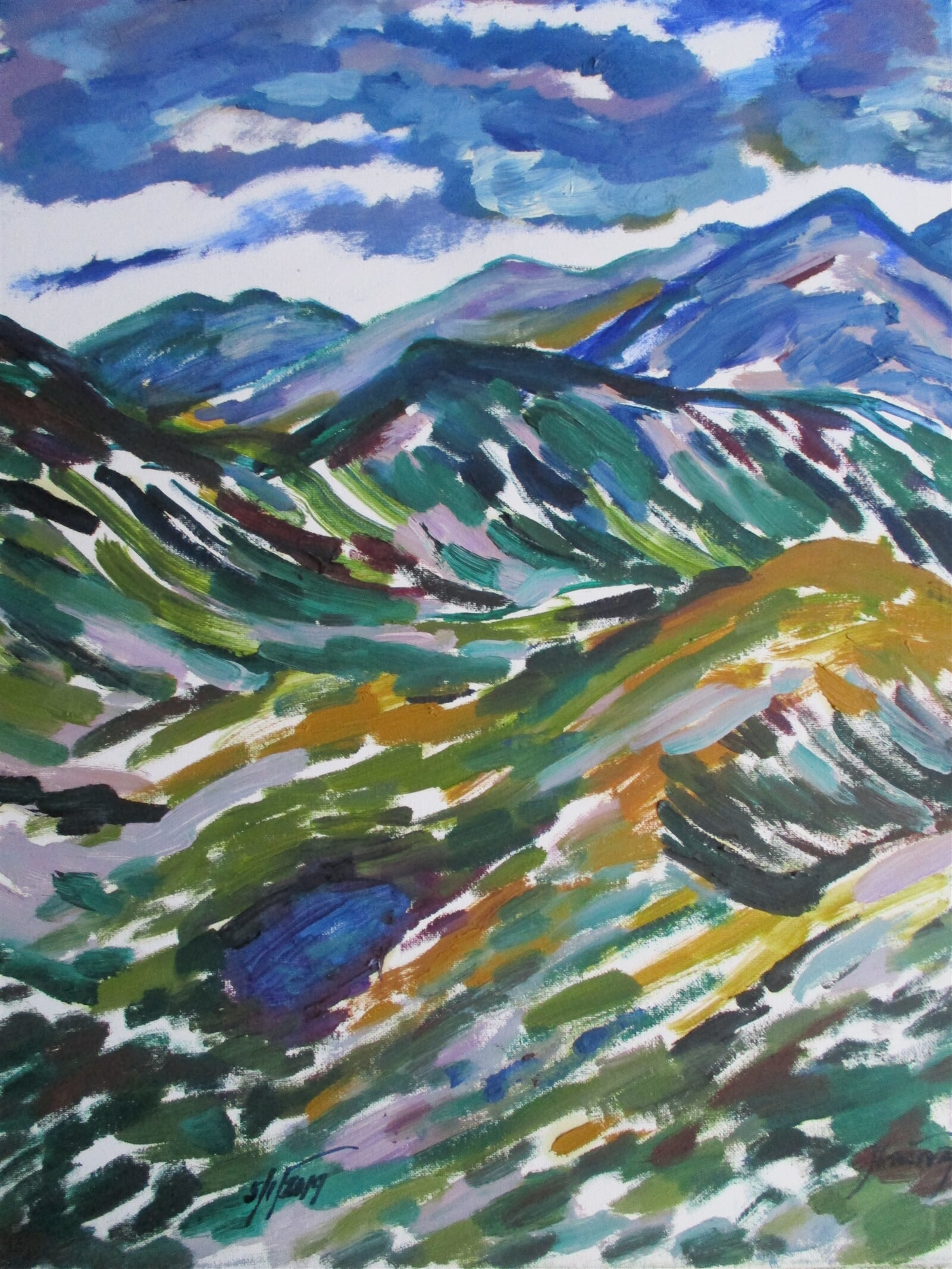 Jaroslava Jáněová: Jamnická dolina a Jamnická plesá, Západní Tatry, 70 × 50 cm