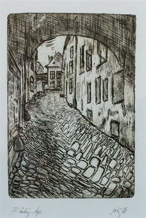 Průhled Školní uličkou, Olomouc