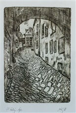Průhled Školní uličkou, Olomouc