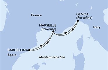 MSC Magnifica - Španělsko, Francie, Itálie (z Barcelony)