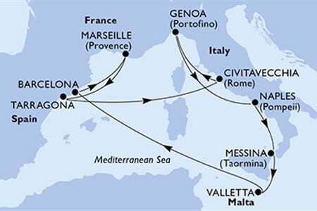 MSC MAGNIFICA - Francie, Španělsko, Itálie, Malta (z Marseille)