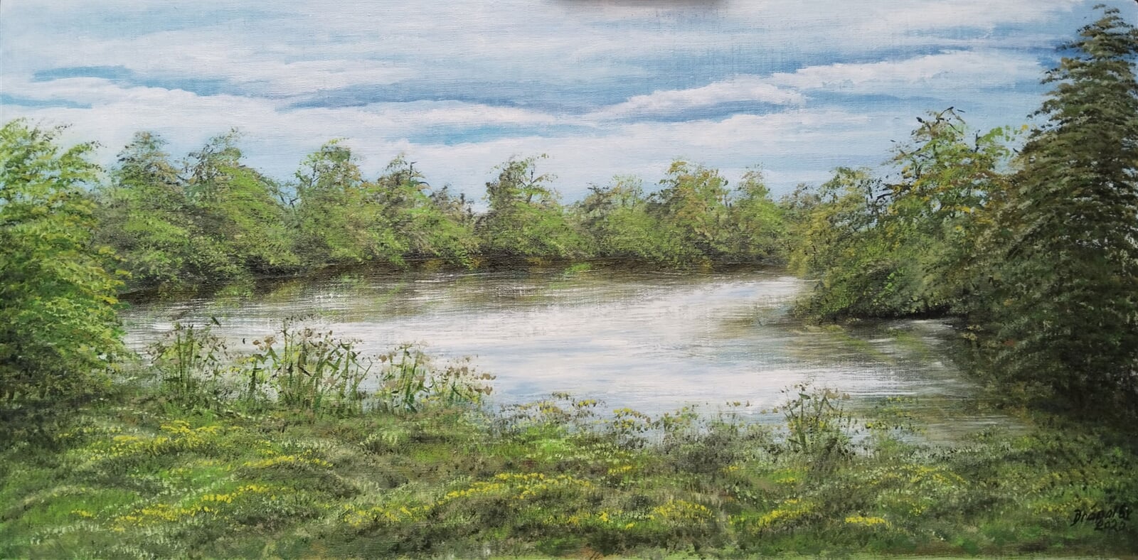 Svatopluk Drápal: Lednice, 45 × 92 cm