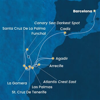 Trasa plavby CFO-BCN14A4M