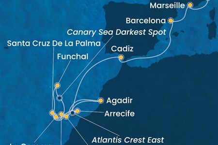 Costa Fortuna - Itálie, Francie, Španělsko, Maroko, Portugalsko (ze Savony)