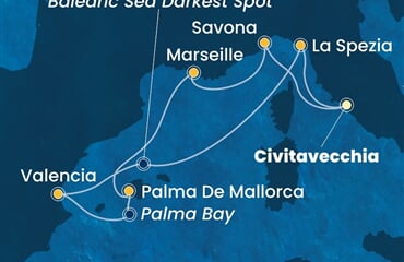 Costa Pacifica - Itálie, Francie, Španělsko (z Civitavecchie)