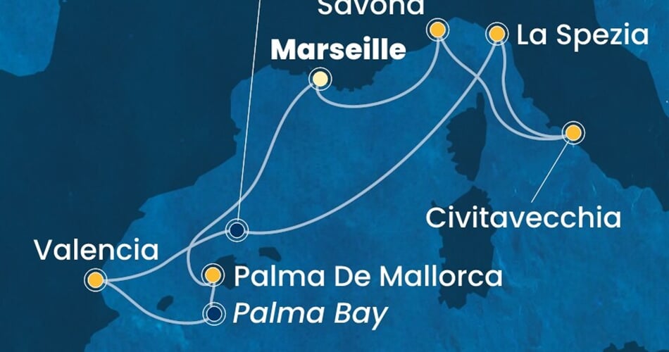 Trasa plavby CPA-MRS07A85