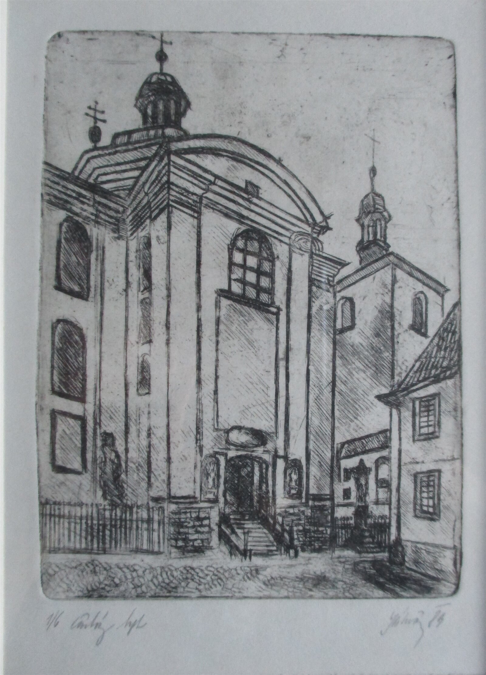 Jaroslava Jáněová: Kostel sv. Michala, 11 × 9 cm
