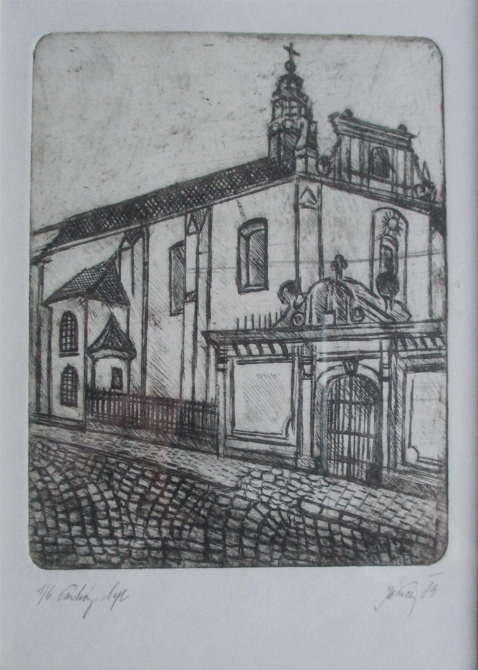 Jaroslava Jáněová: Kostel sv. Kateřiny, Olomouc, 11 × 9 cm
