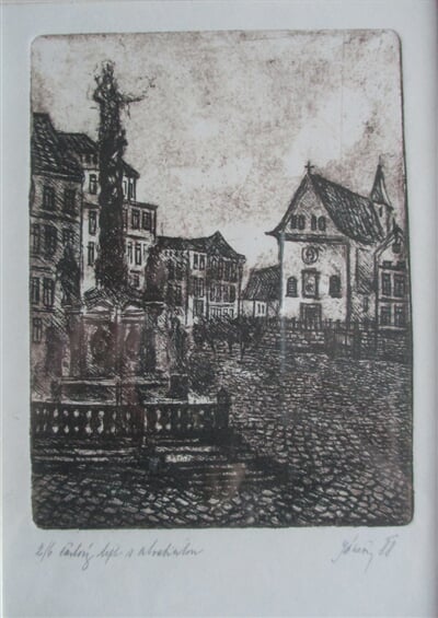 Mariánský barokní morový sloup, Dolní náměstí, Olomouc
