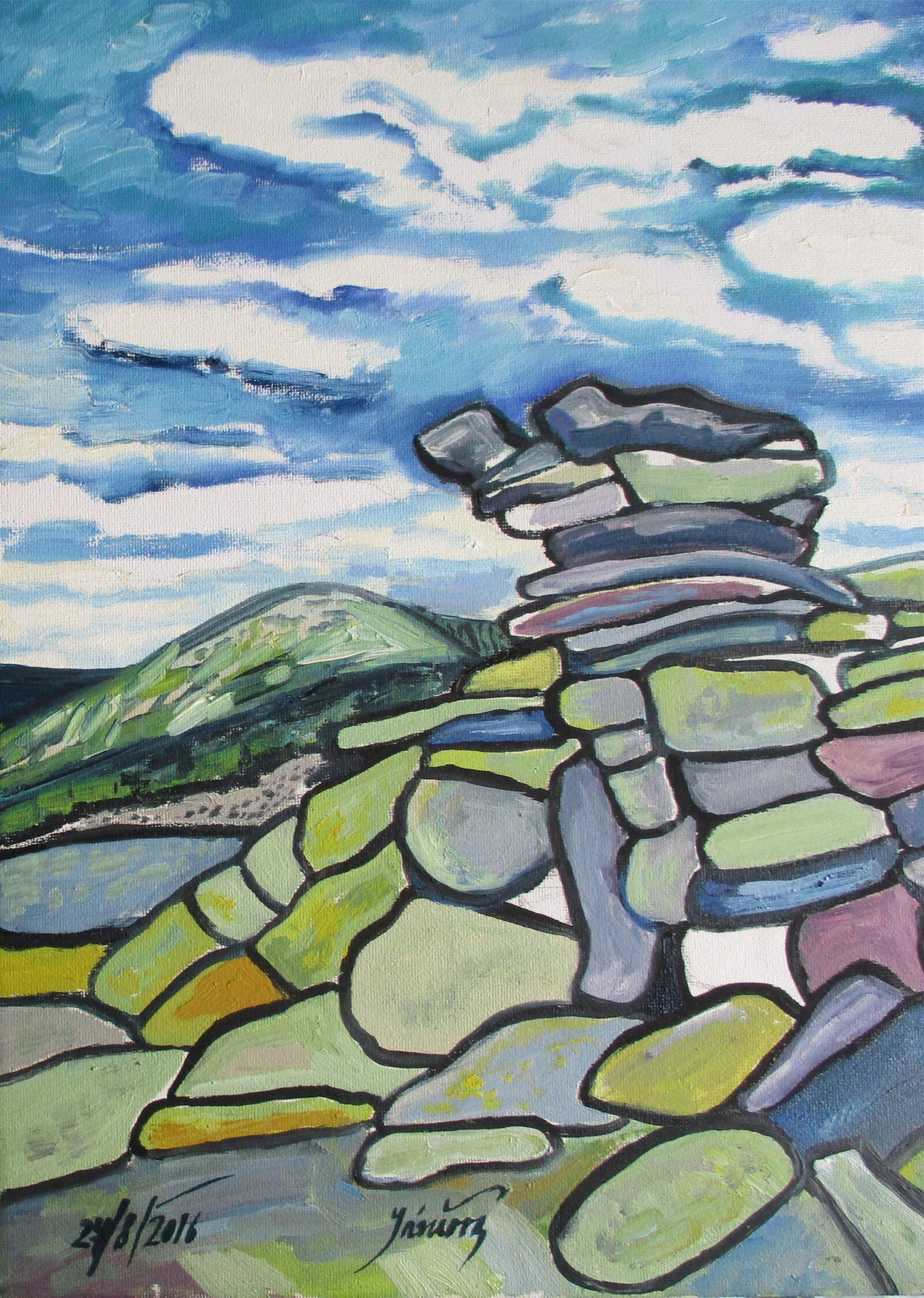 Jaroslava Jáněová: Mužské kameny, Krkonoše, 40 × 30 cm