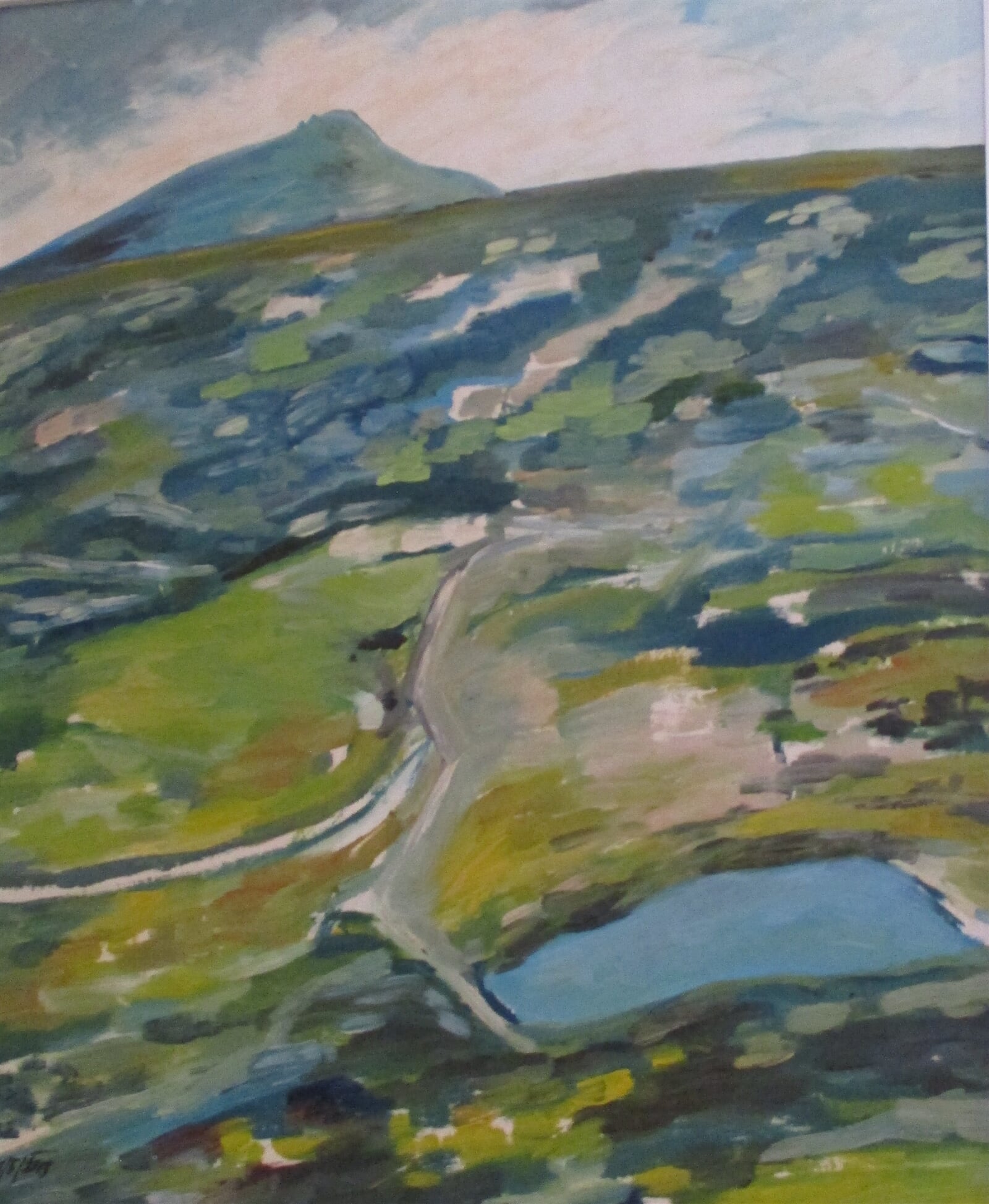 Jaroslava Jáněová: Polská jezera se Sněžkou, 50 × 40 cm