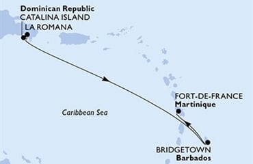 MSC Opera - Dominikán.rep., Barbados, Martinik (z La Romana)