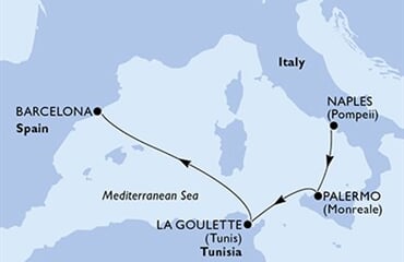 MSC Splendida - Itálie, Tunisko, Španělsko (Neapol)