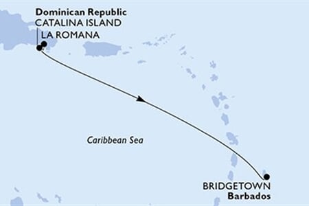 MSC OPERA - Dominikán.rep., Barbados (z La Romana)