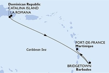 MSC OPERA - Dominikán.rep., Barbados, Martinik (z La Romana)