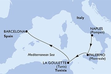 MSC SPLENDIDA - Itálie, Tunisko, Španělsko (Neapol)
